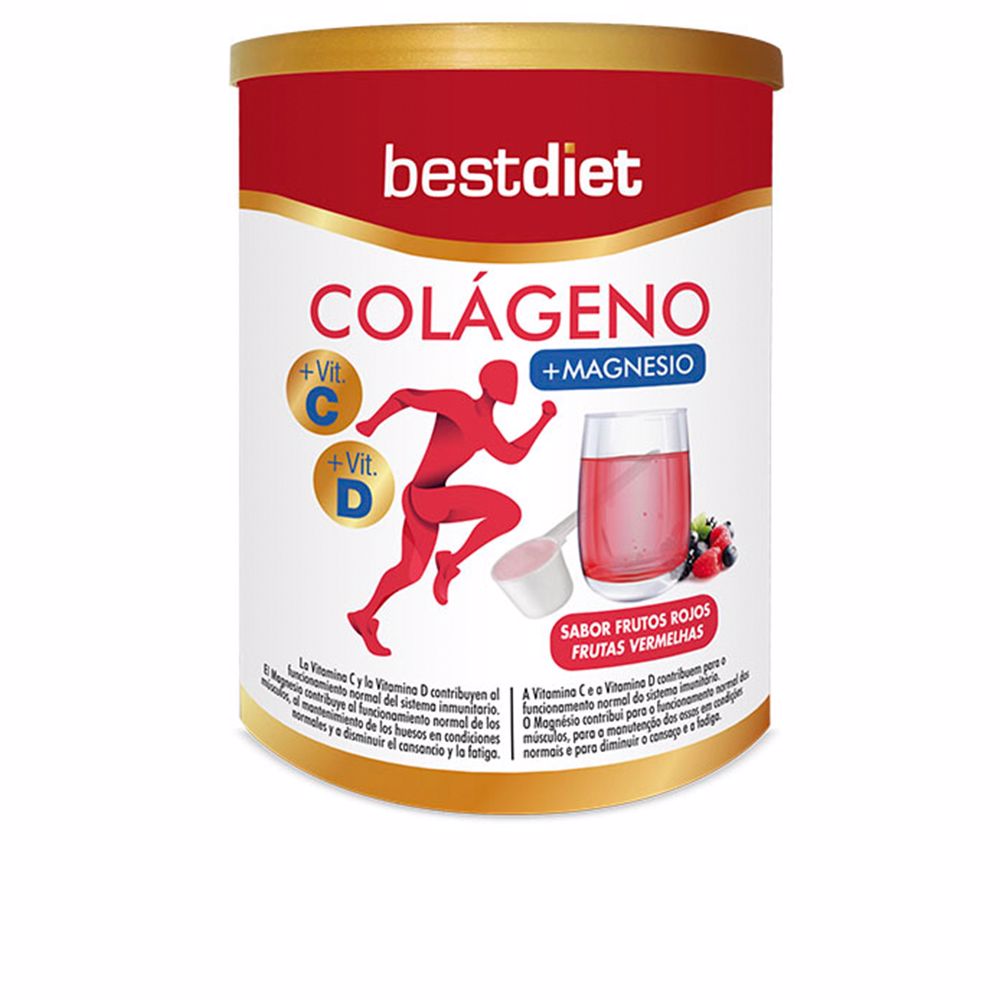 BEST DIET  COLÁGENO CON MAGNESIO EN POLVO sabor frutos rojos 250 gr
