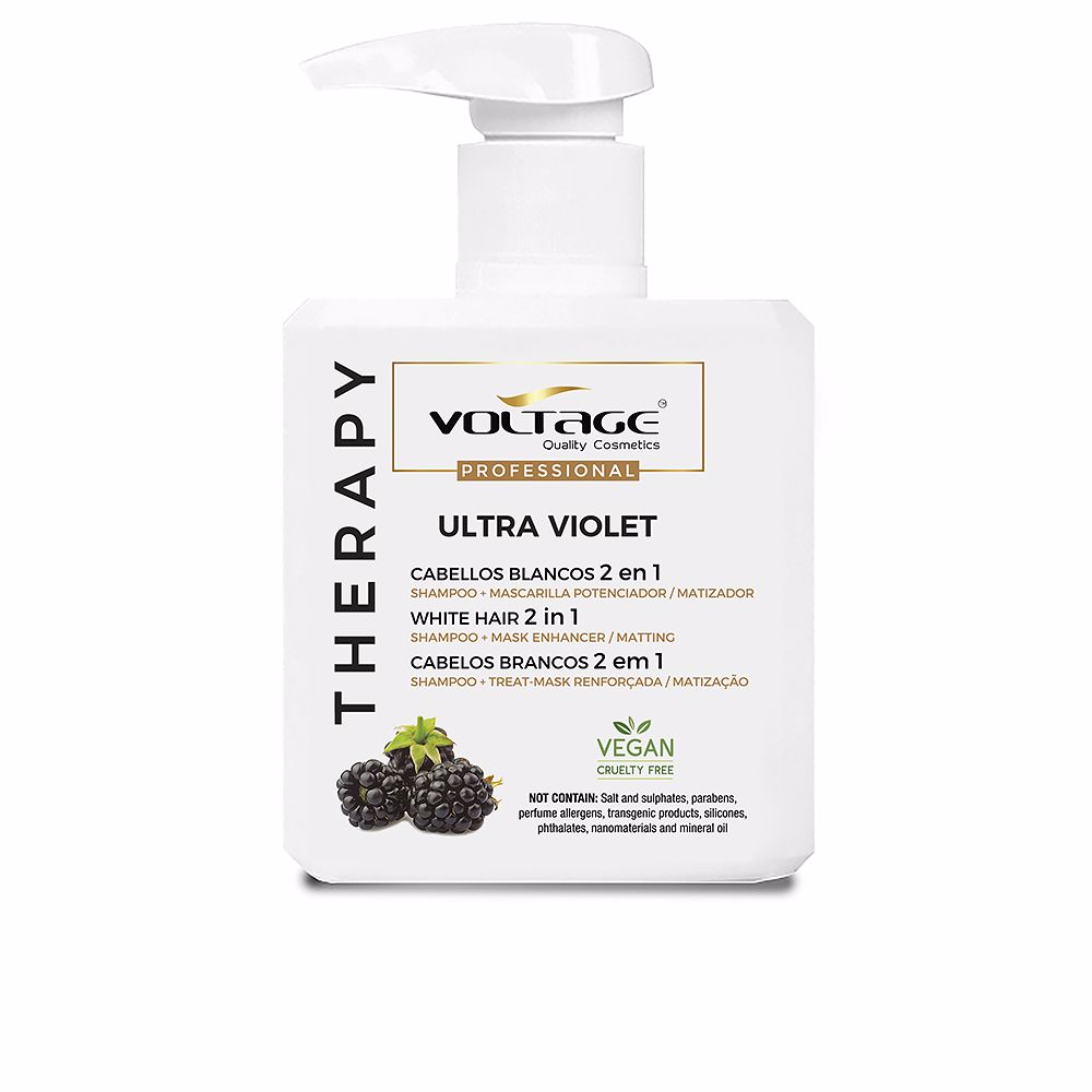 VOLTAGE COSMETICS  THERAPY ULTRA VIOLET cabellos blancos 2 en 1 champú-mascarilla 500 ml