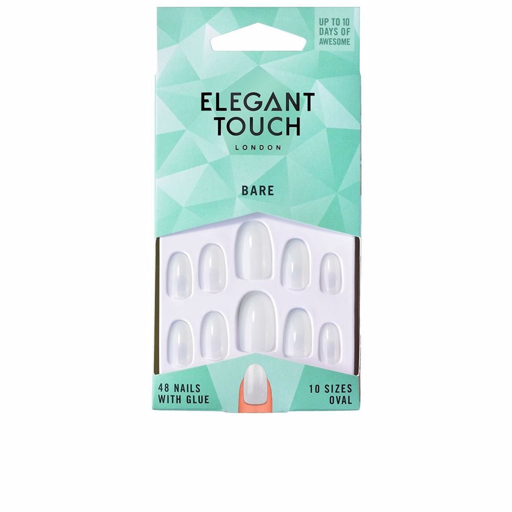 ELEGANT TOUCH TOTALLY BARE nails with glue #oval 48 u