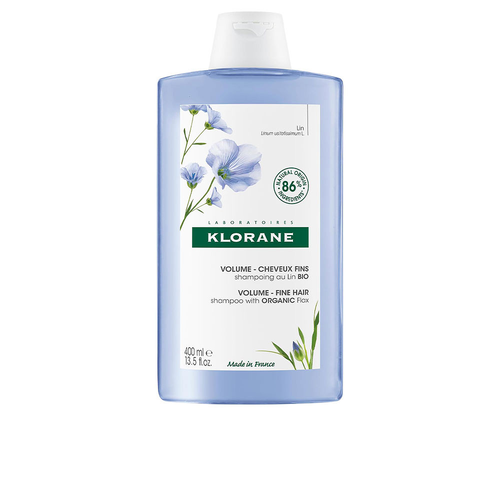 KLORANE  VOLUME organic linen shampoo 400 ml