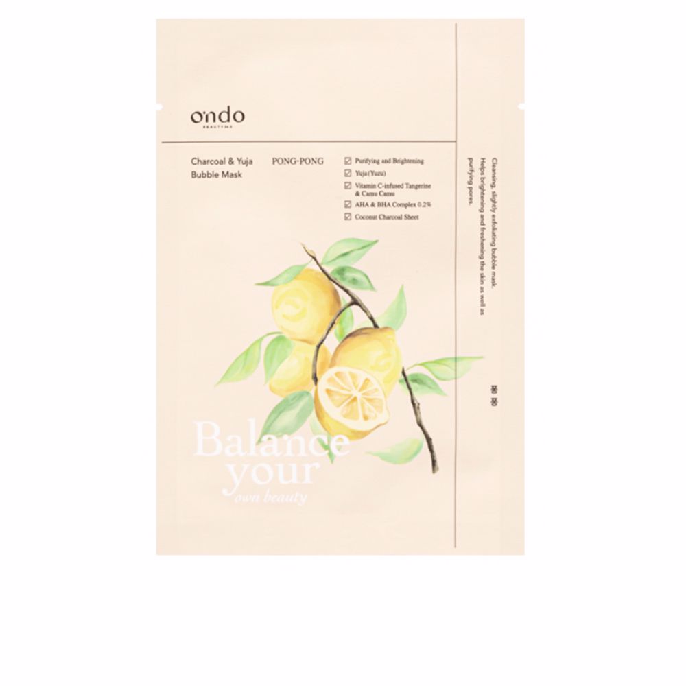 ONDO BEAUTY 36.5  CHARCOAL & YUJA bubble mask 25 ml
