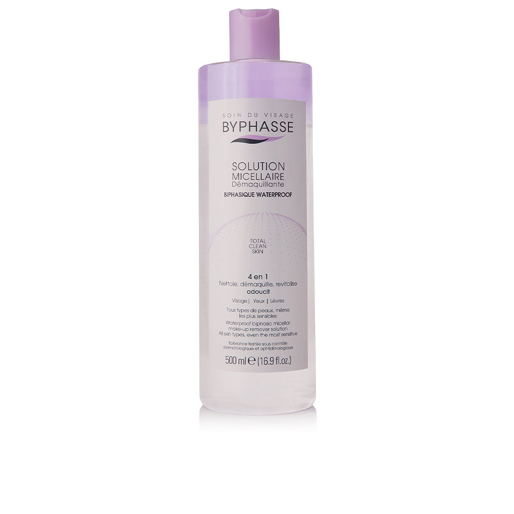 BYPHASSE  MICELLAR SOLUTION biphasic waterproof makeup remover 500 ml