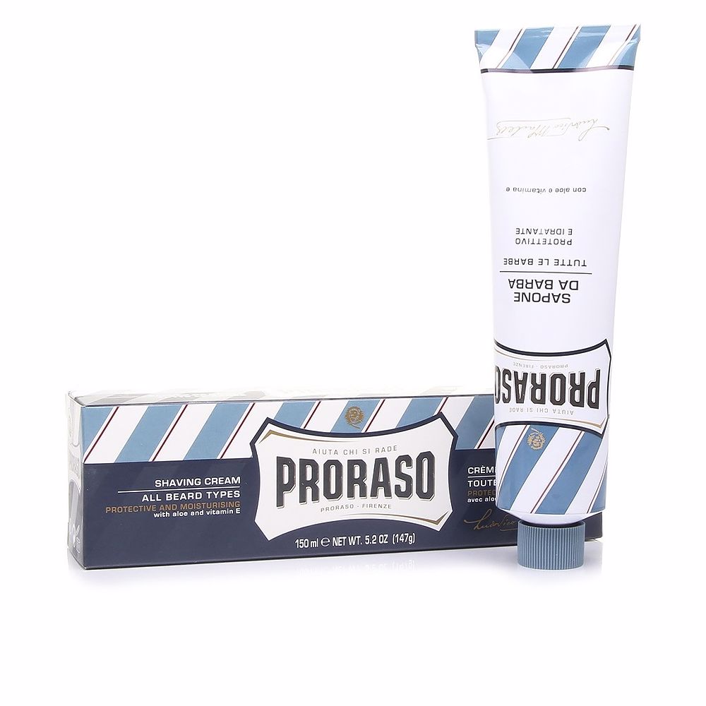 PRORASO  BLUE crema de afeitar aloe y vitamina E 150 ml