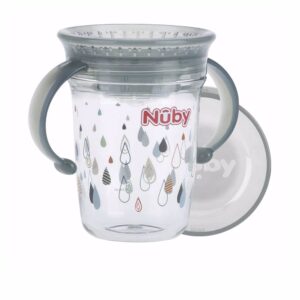 NÛBY  TAZA MÁGICA asas de Tritan™ 6m+ #gris 240 ml