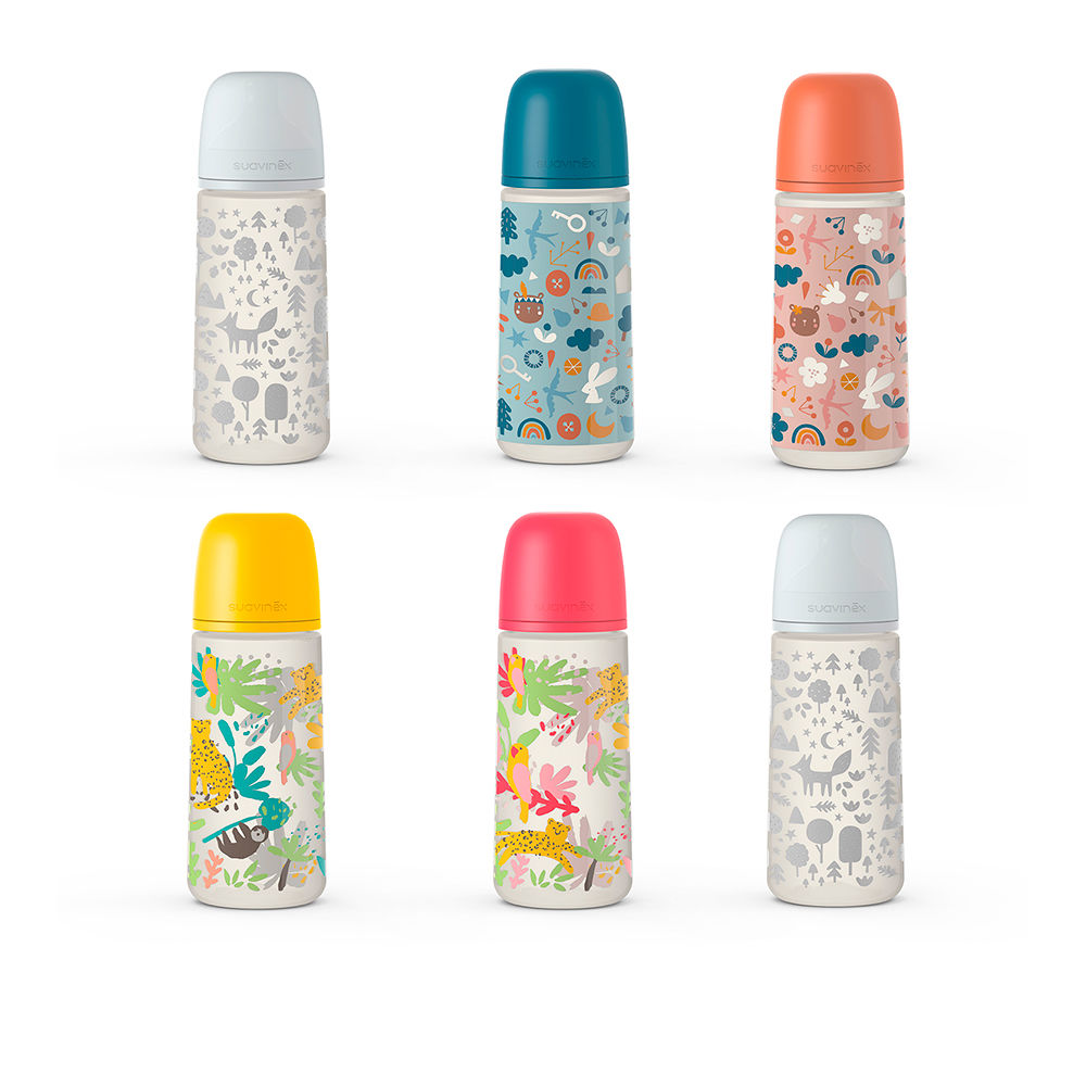 SUAVINEX  PRINTS biberón tetina fisiológica L 360 ml