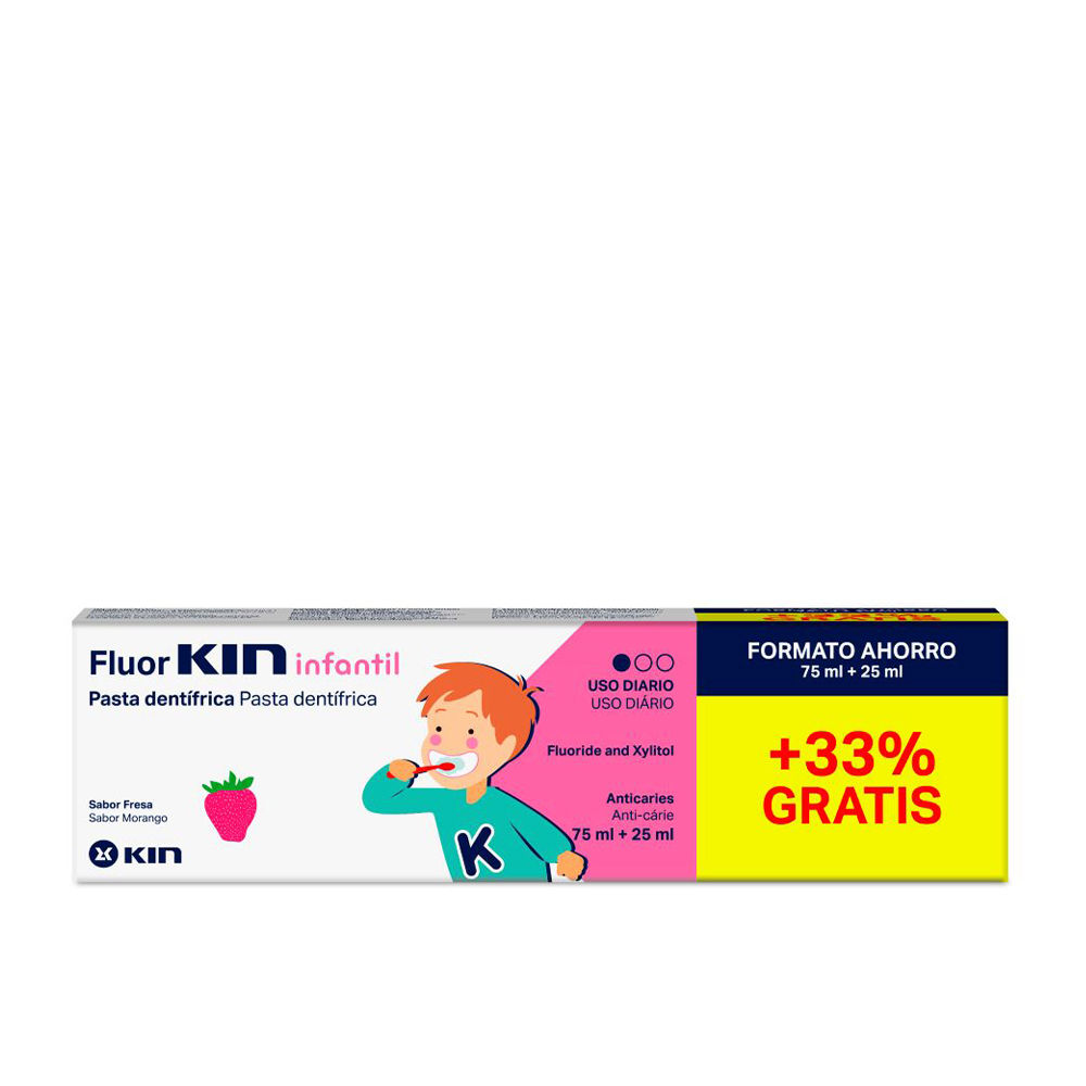 KIN  FLUORKIN INFANTIL pasta dentífrica #fresa 75+25 ml 100 ml