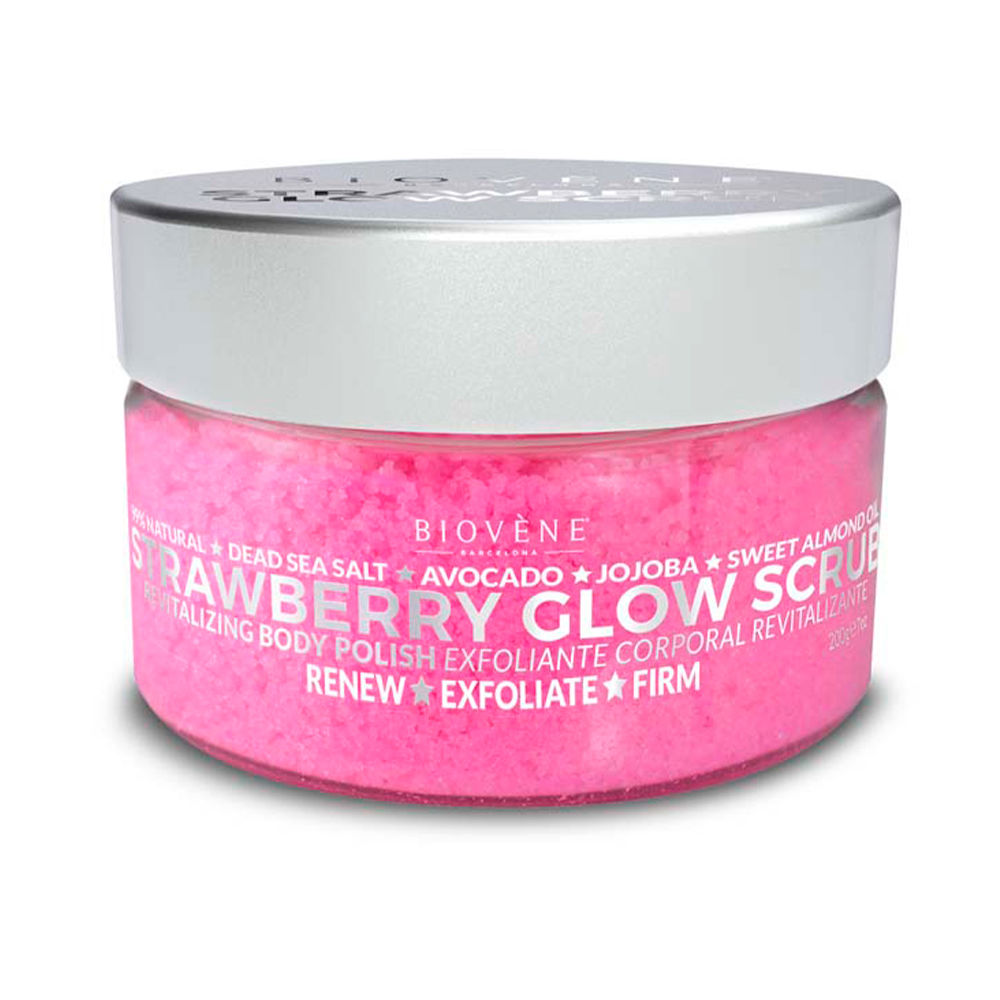 BIOVÈNE  STRAWBERRY GLOW SCRUB revitalizing body polish 200 gr