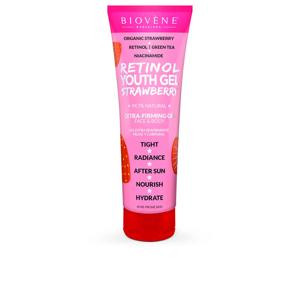 BIOVÈNE  RETINOL YOUTH GEL STRAWBERRY extra-firming face & body 200 ml