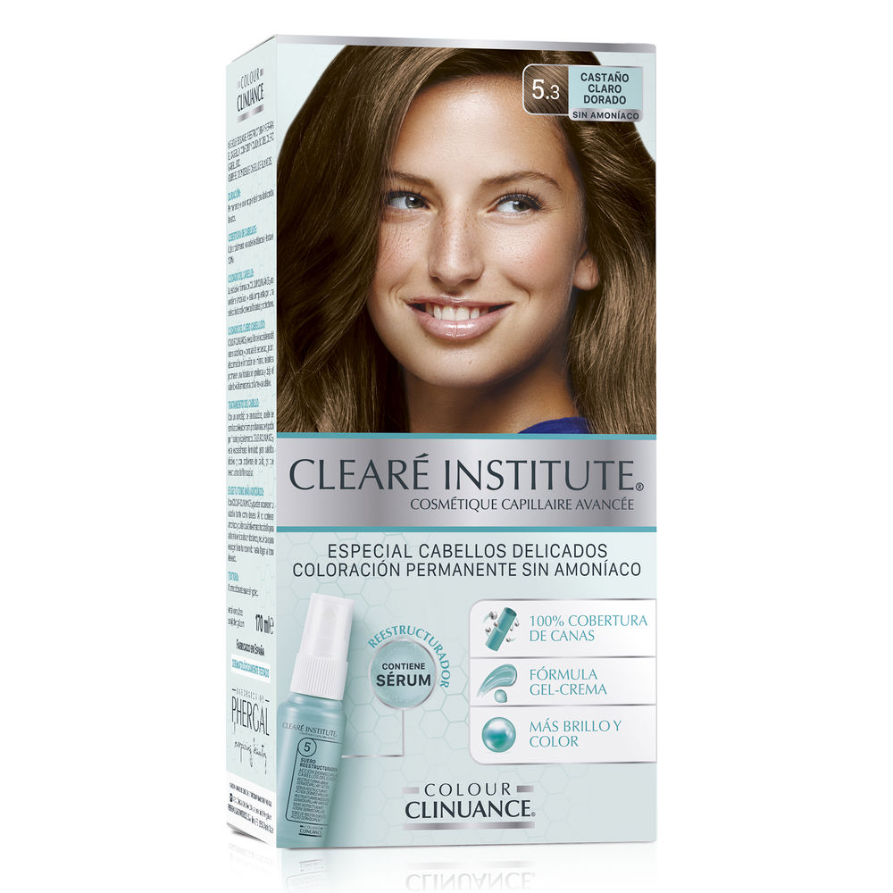 CLEARÉ INSTITUTE  COLOUR CLINUANCE delicate hair #5.3-light golden brown 1 u