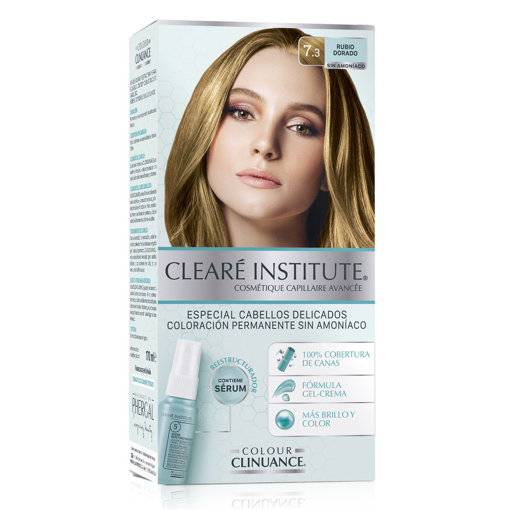 CLEARÉ INSTITUTE  COLOUR CLINUANCE delicate hair #7.3-golden blonde 1 u