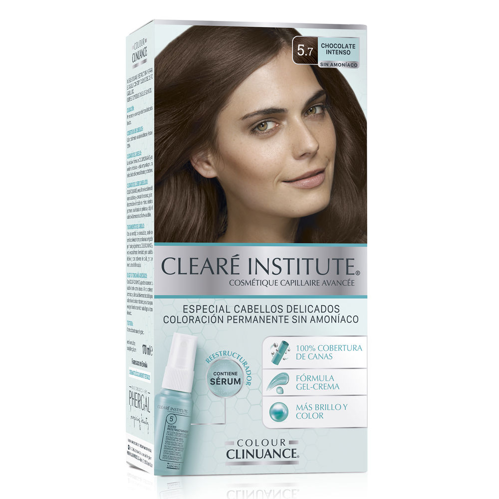 CLEARÉ INSTITUTE  COLOUR CLINUANCE delicate hair #5.7-intense chocolate 1 u