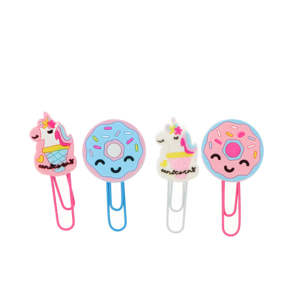 INCA  UNICORN AND DONUTS CLIPS 6 x 2.5 cm 4 u