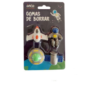 INCA  SPACE ERASERS LOT 4 pcs