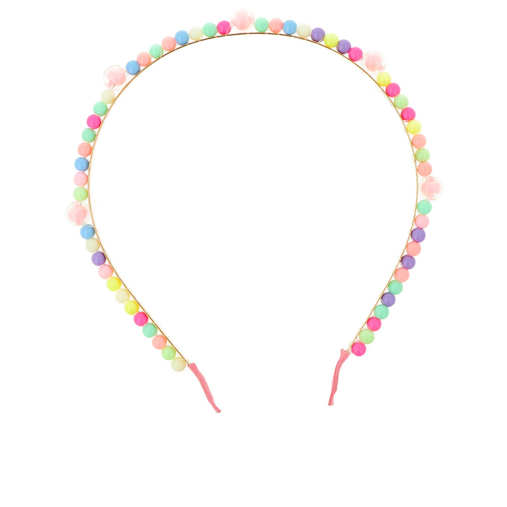 INCA  DIADEMA METAL con bolitas de colores 13 x 15