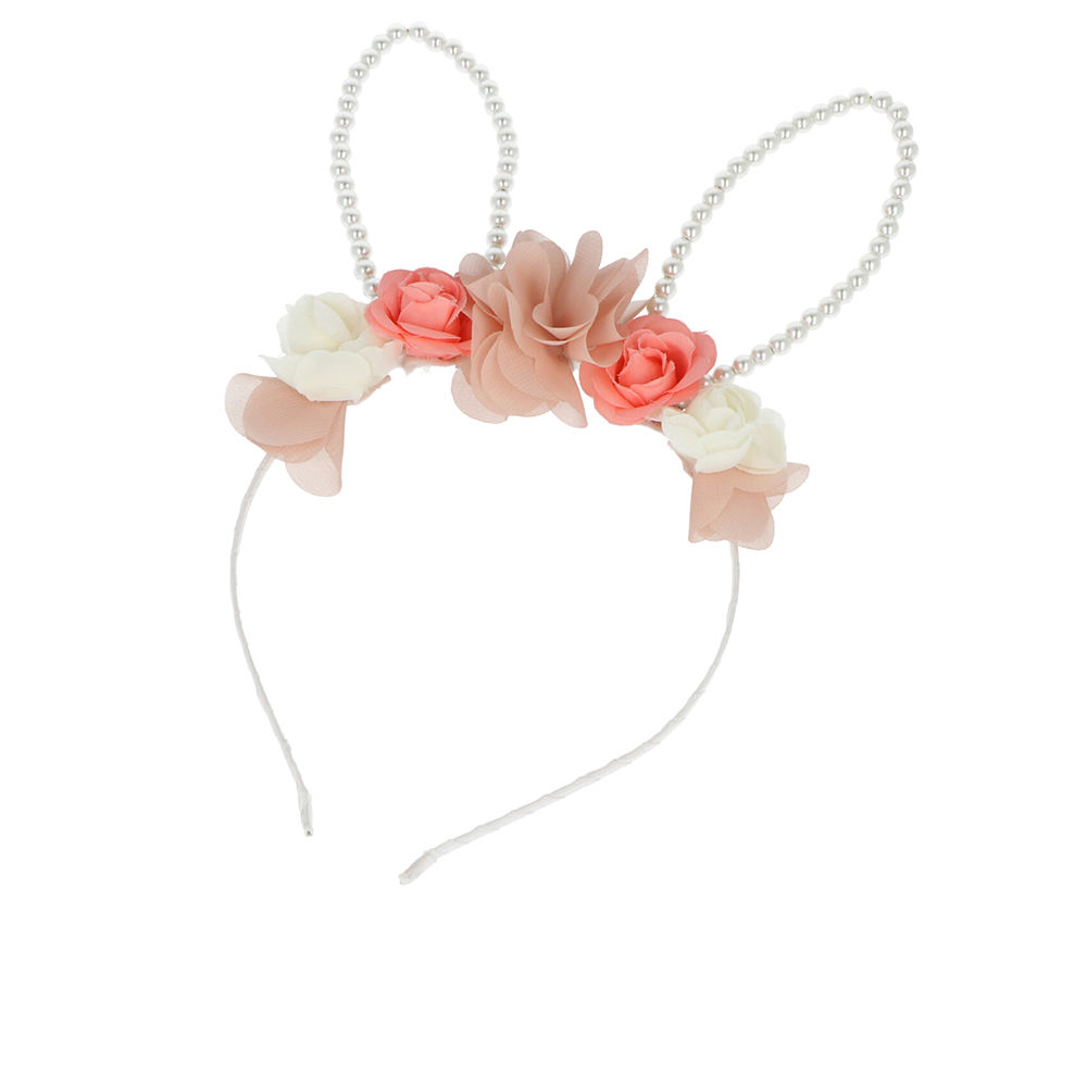 INCA  HEADBAND with rabbit ears and flowers 1 u