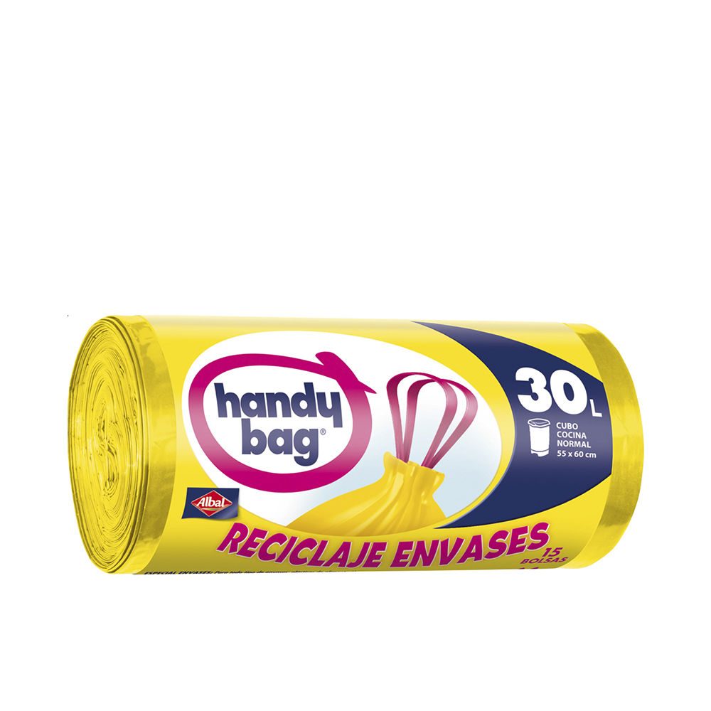 ALBAL  YELLOW RECYCLED HANDY BAG garbage bag 30 liters 15 u