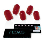 NOOVES  GEL NAIL FILMS midnight rain premium luxe solid #red 20 u