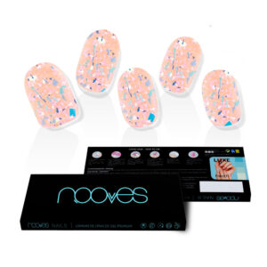 NOOVES  GEL NAILS peach galettes premium luxe #metallic 20 u