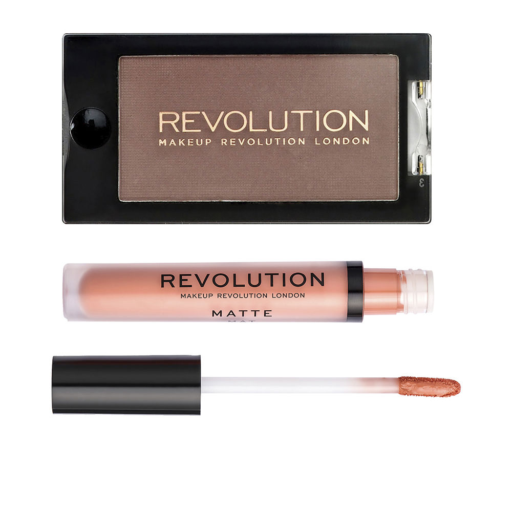 REVOLUTION MAKE UP  EYESHADOWS & LIPSTICK SET LOT 2 pcs