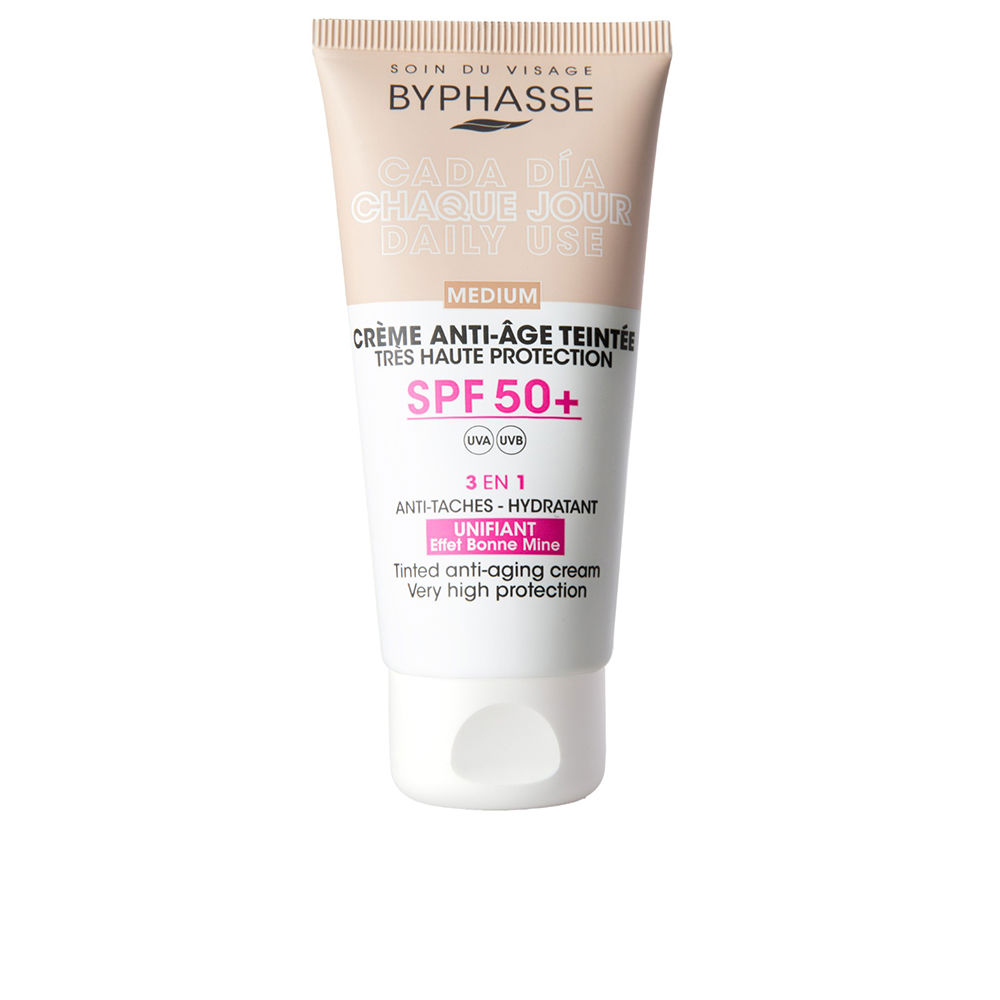 BYPHASSE  Anti-aging FACIAL CREAM with color SPF50+ #medium 50 ml