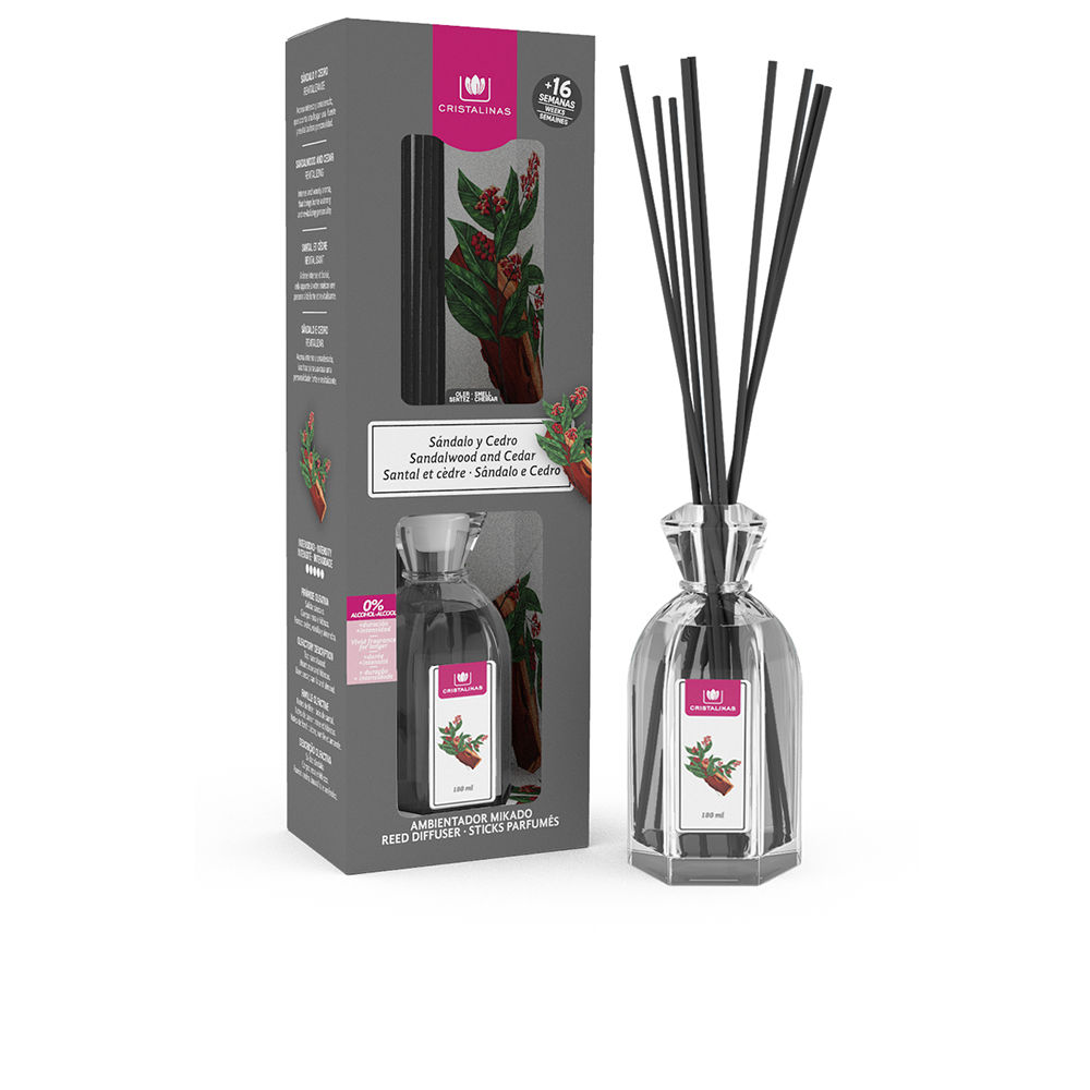 CRISTALINAS  MIKADO air freshener 0% #sandalwood-cedar 180 ml