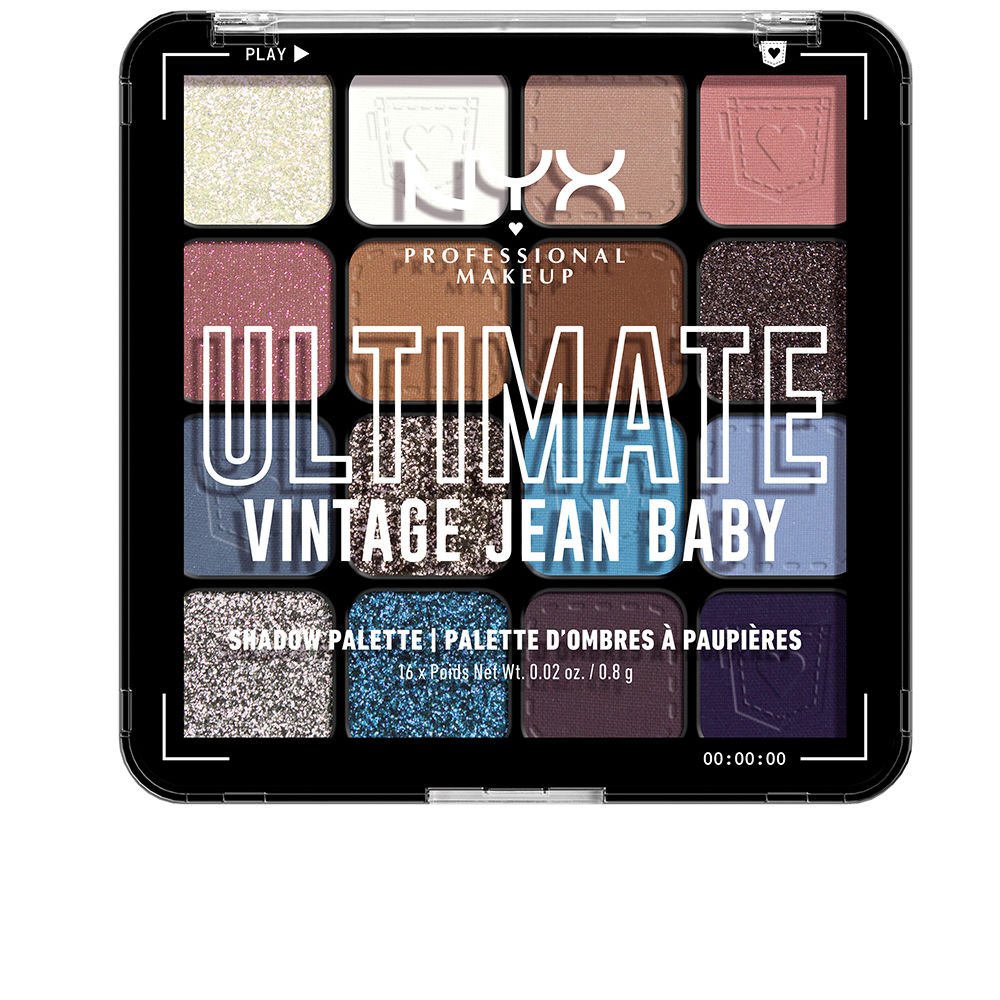 NYX PROFESSIONAL MAKE UP  ULTIMATE VINTAGE JEAN BABY eyeshadow palette 16 x 0.8 gr