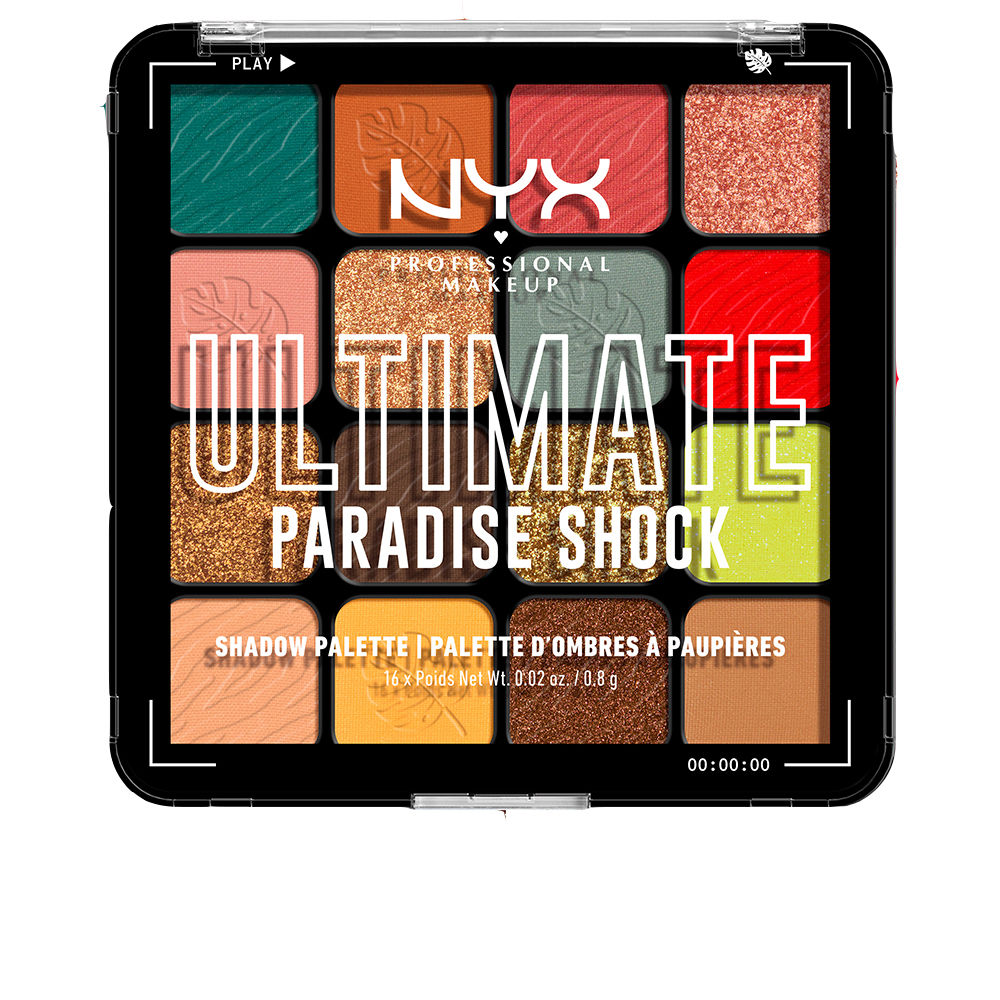 NYX PROFESSIONAL MAKE UP ULTIMATE PARADISE SHOCK eyeshadow palette 16 x 0.8 gr