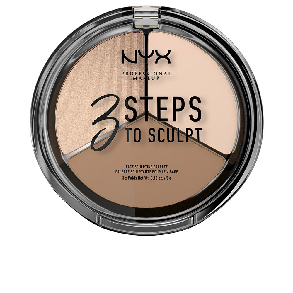 NYX PROFESSIONAL MAKE UP  3 STEPS TO SCULPT face sculpting palette #fair 5 gr