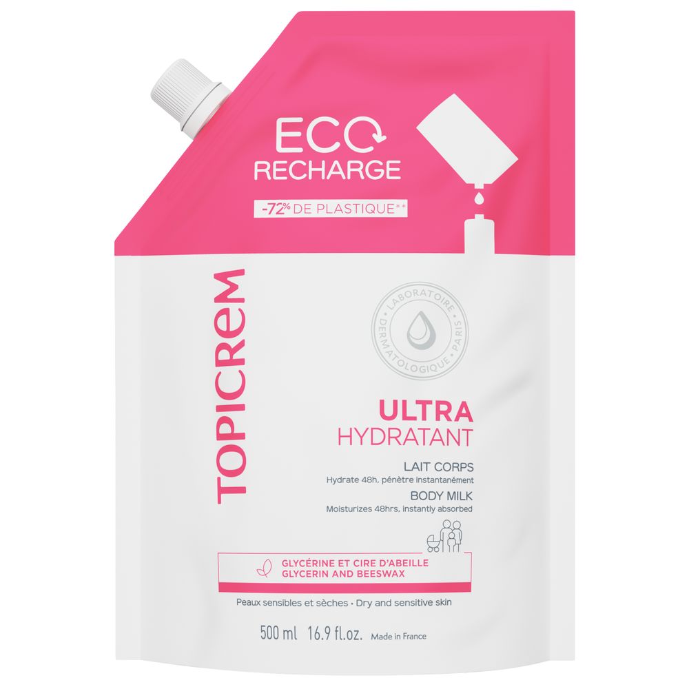TOPICREM  UH ultra moisturizing body milk refill 500 ml