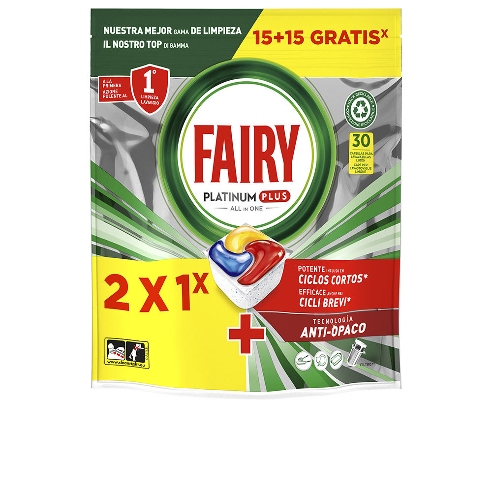 FAIRY  FAIRY PLATINUM PLUS LEMON dishwasher 30 capsules