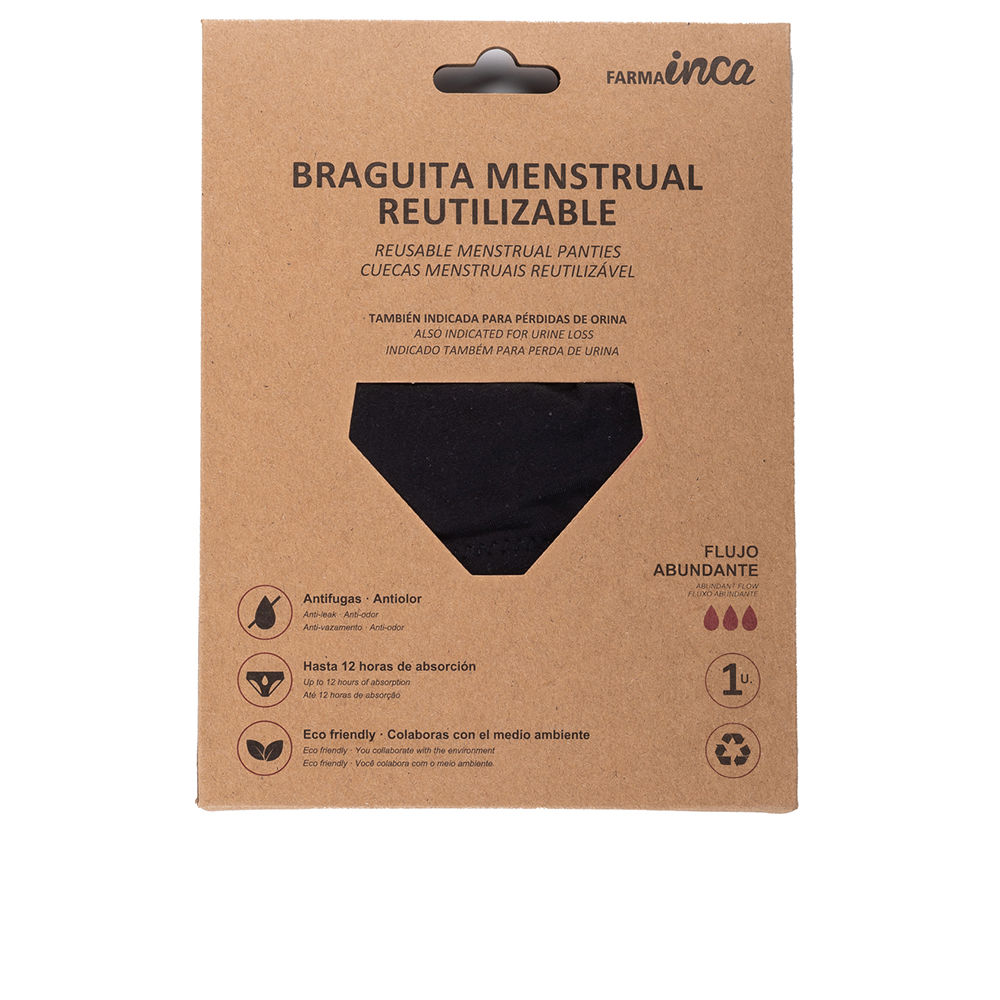 INCA  MENSTRUAL PANTIES super absorption #black size M 1 unit