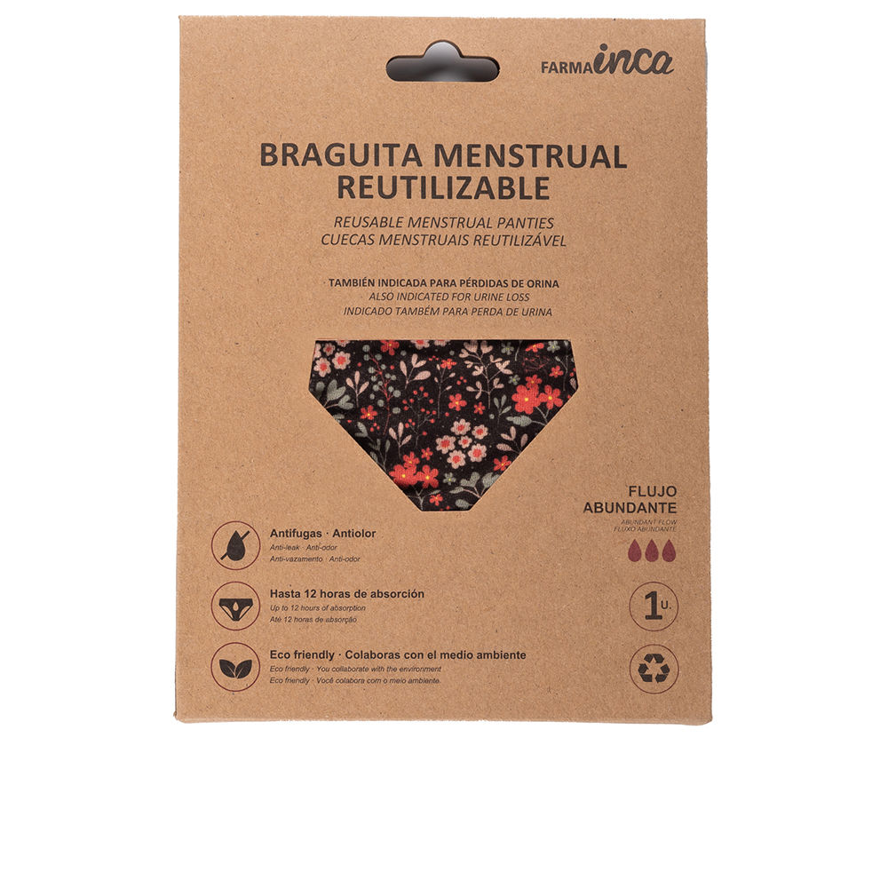 INCA  MENSTRUAL PANTIES super absorption #flowers size L 1 unit