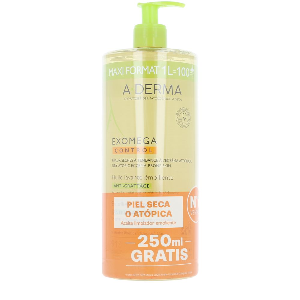 A-DERMA  EXOMEGA CONTROL emollient shower oil 1000 ml