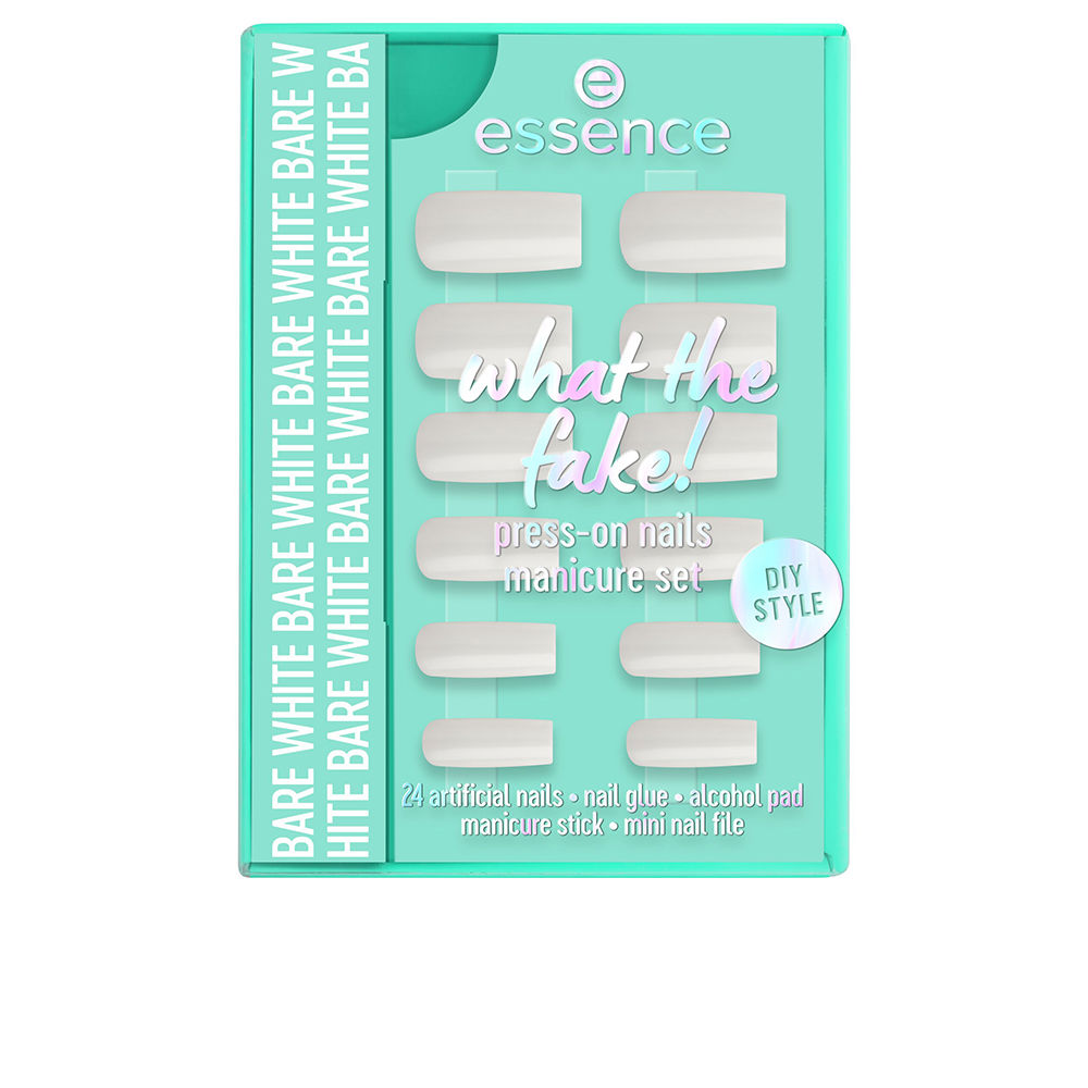 ESSENCE  WHAT THE FAKE! False Nails Set #04 - Bare White 6 pcs