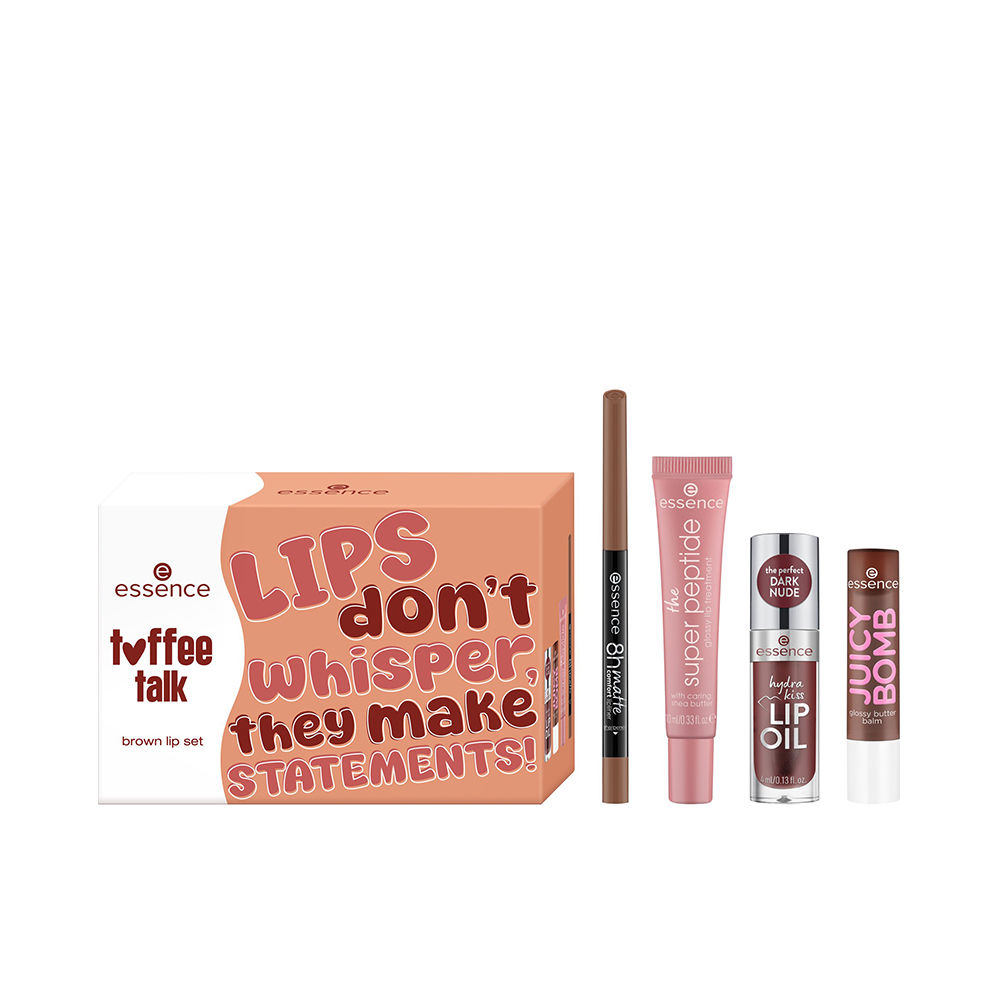 ESSENCE  TOFFEE TALK BROWN LIP CASE 4 pcs