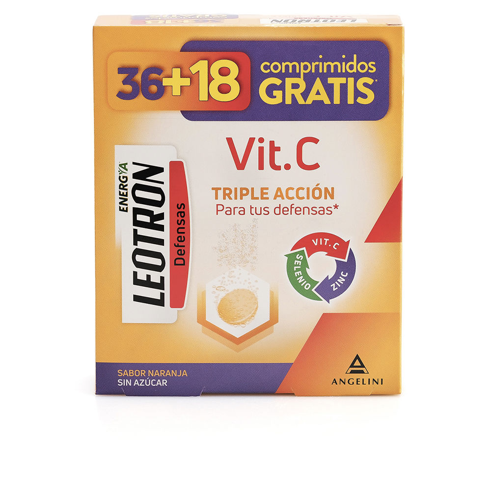 LEOTRON  VITAMIN C triple action effervescent tablets 36 + 18 as a gift #Orange 54 u