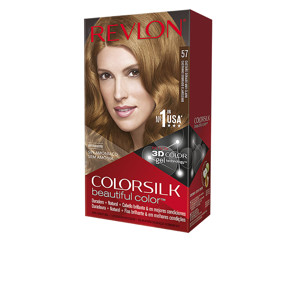 REVLON MASS MARKET  COLORSILK tinte #57-castaño dorado muy claro 1 u