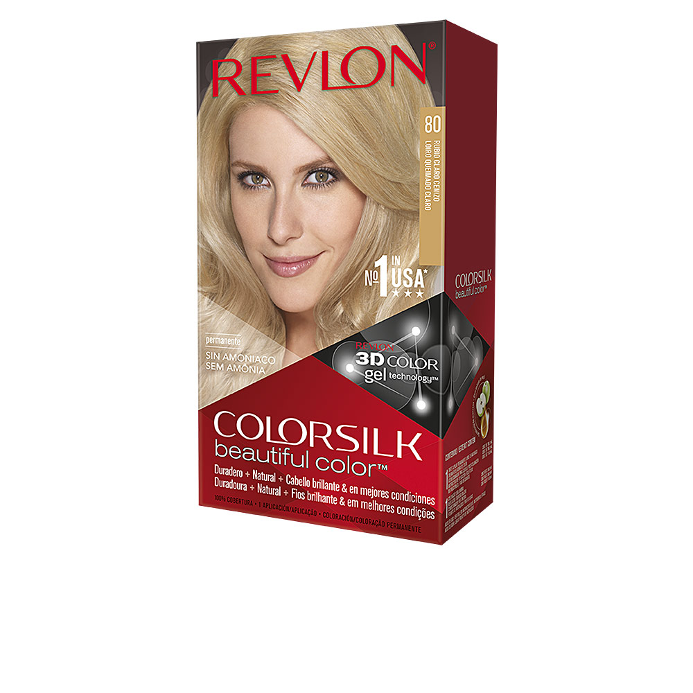 REVLON MASS MARKET  COLORSILK tinte #80-rubio claro cenizo 1 u