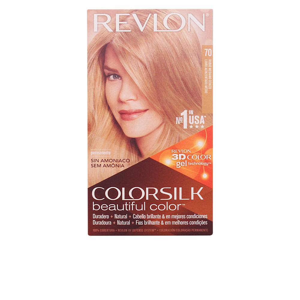 REVLON MASS MARKET  COLORSILK tinte #70-rubio medio ceniza 1 u