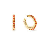 SHABAMA  ETHIOPIA RED 3CM earrings #shiny gold 1 u