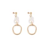 SHABAMA  BALBOA LONG earrings #shiny gold 1 u
