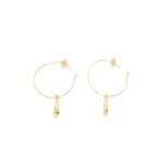 SHABAMA  AGULLA earrings #gold glitter 1 u