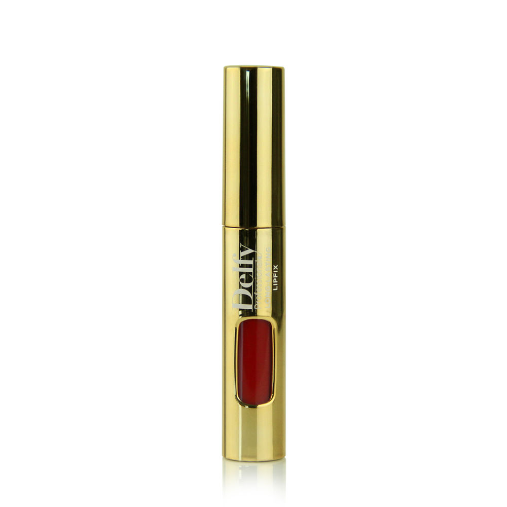 DELFY  LIPFIX GOLD liquid lipstick #aurora red 8 gr