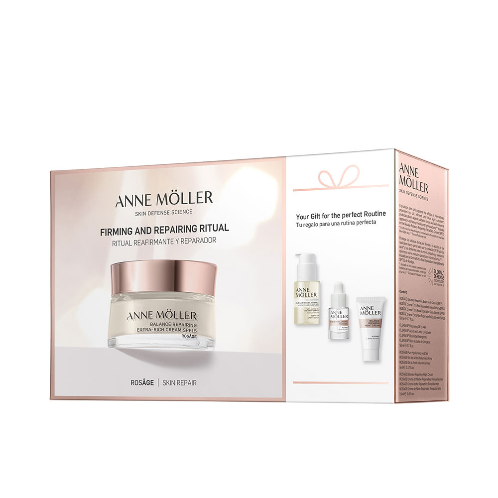 ANNE MÖLLER  ROSÂGE EXTRA RICH REBALANCING REPAIRING CREAM SPF 15 SET 4 pcs